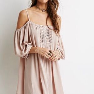 I.JOAH mini cold shoulder hobo dress XS